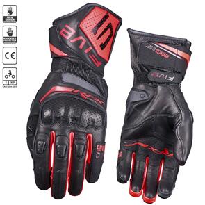 FIVE RFX SPORT EVO BLACK/FLURO RED GLOVES