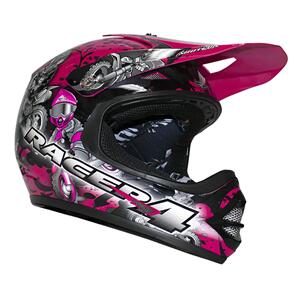 RXT RACER KIDS BLACK MAGENTA YOUTH HELMET