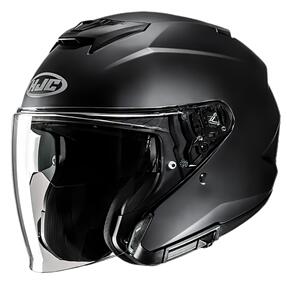 HJC I31 SEMI FLAT BLACK OPEN FACE HELMET 