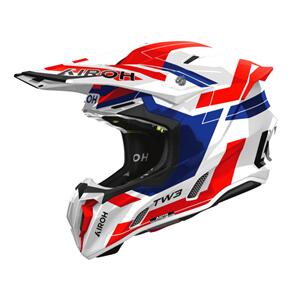 AIROH TWIST 3 DYNASTY RED BLUE GLOSS HELMET 