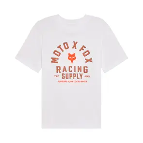 FOX RACING WOMENS LOCAL RACER SS TEE WHITE