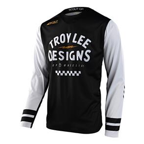 TROY LEE DESIGNS 2023 SCOUT GP JERSEY RIDE ON BLACK / WHITE