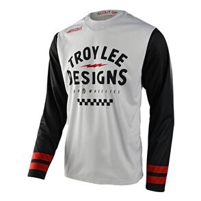 TROY LEE DESIGNS 2023 SCOUT GP JERSEY RIDE ON CHARCOAL / VINTAGE WHITE