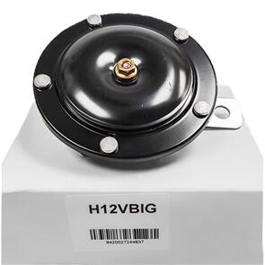 TECH7 H12VBIG HORN 12V BLACK 100MM 110DB TECH7