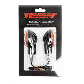 TECH7 IND42112 CAT EYE INDICATORS SHORT 66MM CARBON IRIDIUM LENS E-MARK TECH7