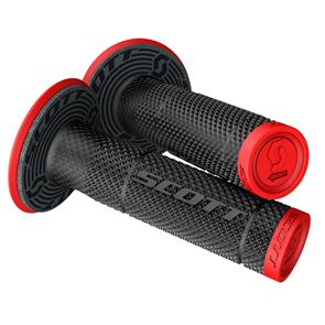 SCOTT GRIPS SXII NEON RED/BLACK W/DONUTS DUAL DENSITY 