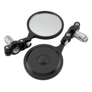 TECH7 MIR922 BAR END MIRROR BLACK 80MM (PAIR) TECH7