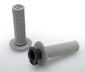 DEFY MX LOCK ON GRIPS 1/2 WAFFLE SOFT COMPOUND INCLUDES 4 STROKE THROTTLE CAMS GREY