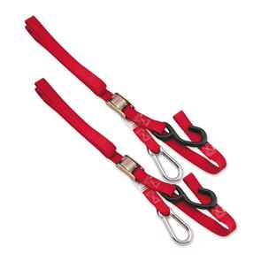 TECH7 TIE DOWN RED 38MM WITH CARABINER END TECH7