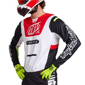 TROY LEE DESIGNS GP PRO JERSEY BLENDS WHITE / GLO RED