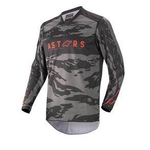 ALPINESTARS 2022 YOUTH RACER TACTICAL JERSEY BLACK/GREY CAMO/RED FLUORO