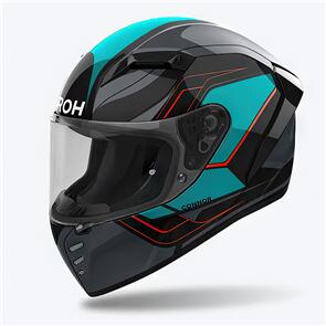 AIROH CONNER DUNK BLACK TEAL GLOSS HELMET