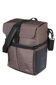 BASIL MOVE COMMUTER BICYCLE BAG, MIK STUDS, 15L, BROWN