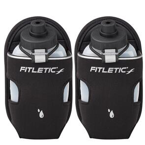 FITLETIC BOTTLE EXTRA MILE 8OZ: PAIR, BLK