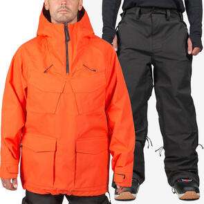 ENDEAVOR SNOWBOARDS 2025 3L SCOUT ANORAK FLAME + 3L ELITE PANT BLACK