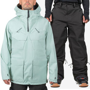 ENDEAVOR SNOWBOARDS 2025 3L SCOUT ANORAK EUCALYPTUS + 3L ELITE PANT BLACK