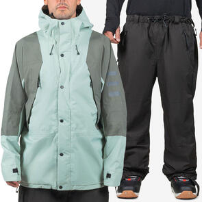 ENDEAVOR SNOWBOARDS 2025 2L RANGER JACKET EUCALYPTUS / MOSS + 2L RANGER PANT BLACK