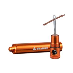 GRANITE DESIGNS GRANITE DESIGN SUTURE TIRE PLUG KIT WITH INTEGRATED CO2 INFLATOR - ORANGE