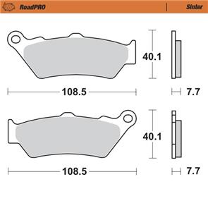 MOTO MASTER BRAKE PADS REAR MOTO MASTER PRO SINTERED FOR BMW DUCATIO HARLEY DAVIDSON TRIUMPH VICTORY