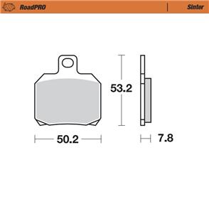 MOTO MASTER 404802 BRAKE PADS REAR SINTERED FOR MULTIPLE MAKES