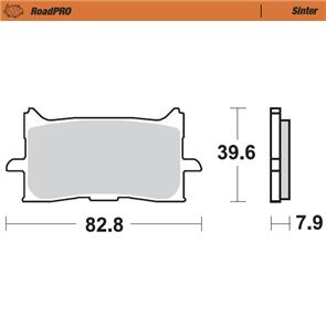 MOTO MASTER 412701 BRAKE PADS FRONT ROAD PRO SINTERED HONDA CB125R CB300R CB650R CBR650R CRF1000L CRF1100L