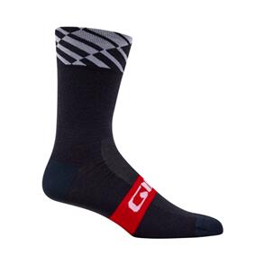 GIRO SEASONAL MERINO SOCKS RED / WHITE / CHARCOAL