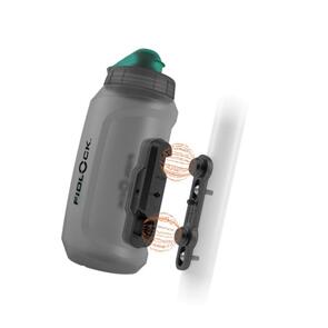FIDLOCK TWIST 750ML COMPACT ANTIBACTERIAL BOTTLE SET WITH FIDLOCK LOGO FRONT-TRANSPARENT BLACK