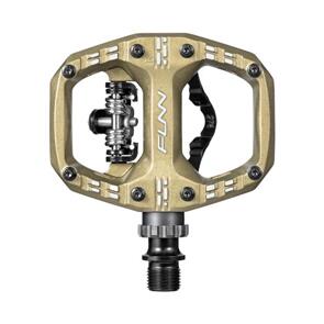 FUNN CLAST DIE-CASTING BODY, SINGLE-SIDED CLIP-IN PEDALS - SATIN TITANIUM