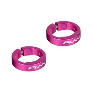 FUNN ALLOY LEFT & RIGHT GRIP LOCK RINGS - PINK