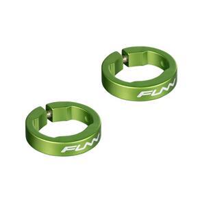 FUNN ALLOY LEFT & RIGHT GRIP LOCK RINGS - GREEN