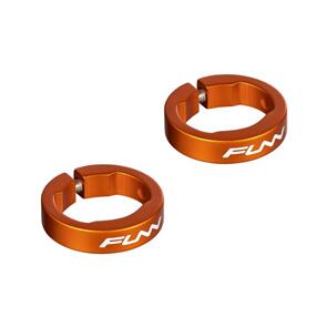 FUNN ALLOY LEFT & RIGHT GRIP LOCK RINGS - ORANGE