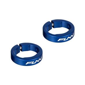 FUNN ALLOY LEFT & RIGHT GRIP LOCK RINGS - BLUE