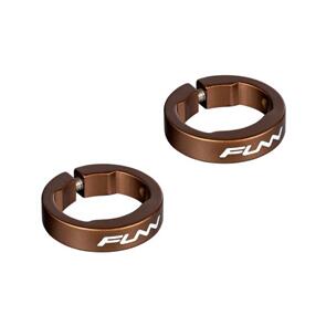 FUNN ALLOY LEFT & RIGHT GRIP LOCK RINGS - BROWN
