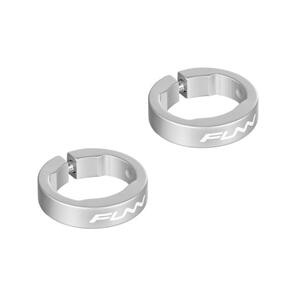 FUNN ALLOY LEFT & RIGHT GRIP LOCK RINGS - GREY