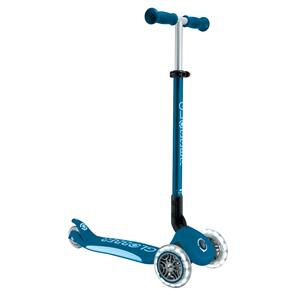 GLOBBER PRIMO FOLD PLUS LIGHTS SCOOTER V2 - PETROL BLUE / LIGHT BLUE