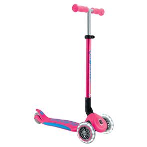 GLOBBER PRIMO FOLD PLUS LIGHTS  SCOOTER V2 - FUCHSIA PINK / SKY BLUE