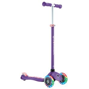GLOBBER PRIMO PLUS WITH LIGHTS - PURPLE/ PASTEL PINK