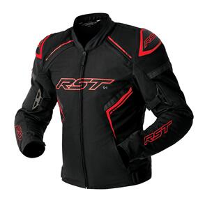 RST S1 D3O CE TEXTILE JACKET [BLACK/GREY/RED] 