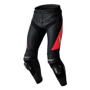 RST TRACTECH EVO D3O CE LEATHER PANT [BLACK/FLO RED] 
