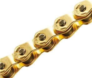 KMC CHAIN KMC 'HL1 NARROW'  1SPD  1/2" X 3/32"  HALF LINK GOLD 100LINKS