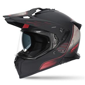 M2R NAVIGATOR ELEVATE PC-1 BLACK/RED ADVENTURE HELMET