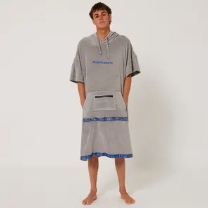 OCEAN N EARTH MEN'S IGNITE HOODED PONCHO GREY