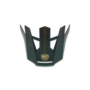 100% AIRCRAFT 2 REPL VISOR CARBON GOLD/FOREST - GEN 2 SCREW