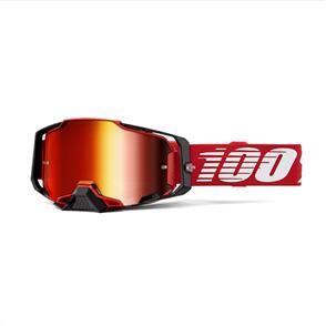 100% ARMEGA MOTO GOGGLE RED MIRROR RED LENS