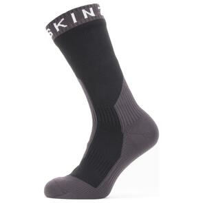 SEALSKINZ STANFIELD WATERPROOF EXTREME COLD WEATHER SOCK BLACK/GREY/WHITE