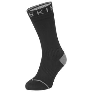 SEALSKINZ BRISTON WATERPROOF SOCK WITH HYDROSTOP BLACK/GREY