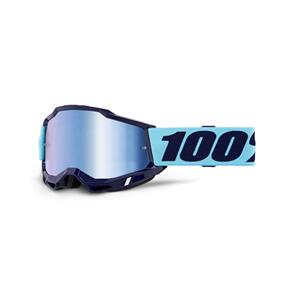 100% ACCURI MOTO GOGGLE VAULTER MIRROR BLUE LENS