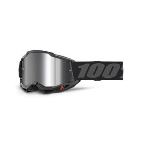 100% 2025 ACCURI 2 GOGGLE BLACK MIRROR SILVER LENS