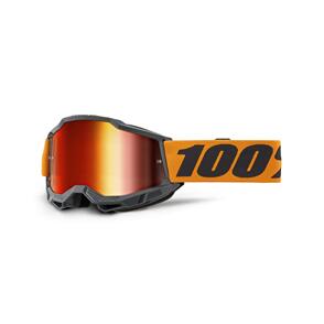 100% 2025 ACCURI 2 GOGGLE ORANGE MIRROR RED LENS