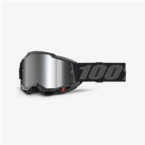 100% 2025 ACCURI 2 YOUTH GOGGLE BLACK MIRROR SILVER LENS